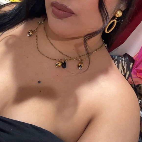 Dior Gold Oval Statement Earrings - Picture 4 of 4